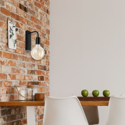 Sienas lampa ASTRID 1xE27/60W/230V matēts melna