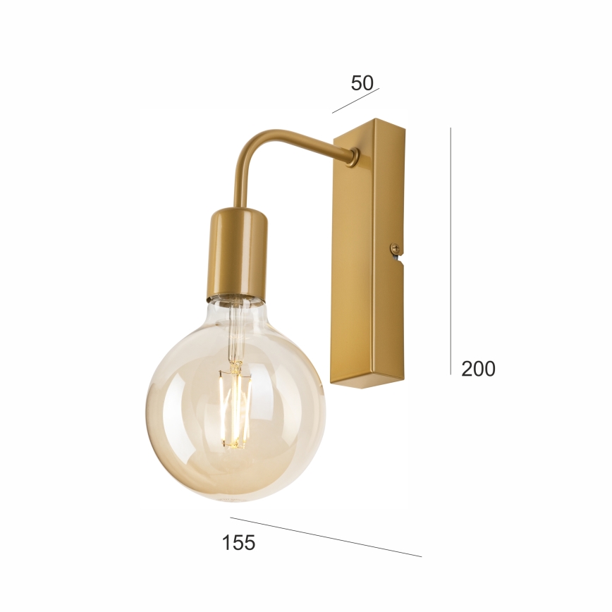 Sienas lampa ASTRID 1xE27/60W/230V zelta