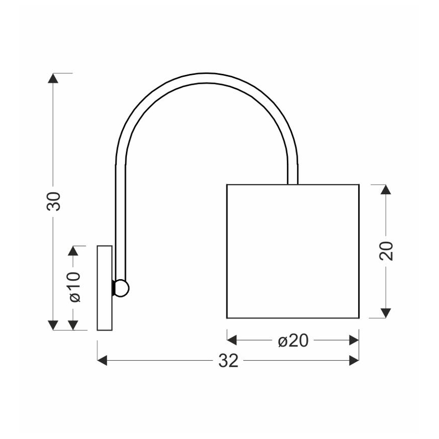 Sienas lampa ATLANTA 1xE27/40W/230V balta