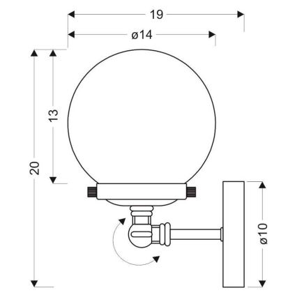 Sienas lampa BALLET 1xE27/40W/230V matēta hroma