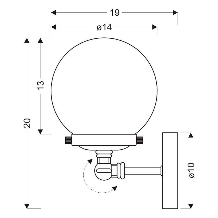 Sienas lampa BALLET 1xE27/40W/230V matēta hroma