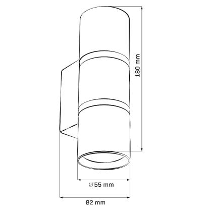 Sienas lampa BAMBOO 2xGU10/10W/230V balta