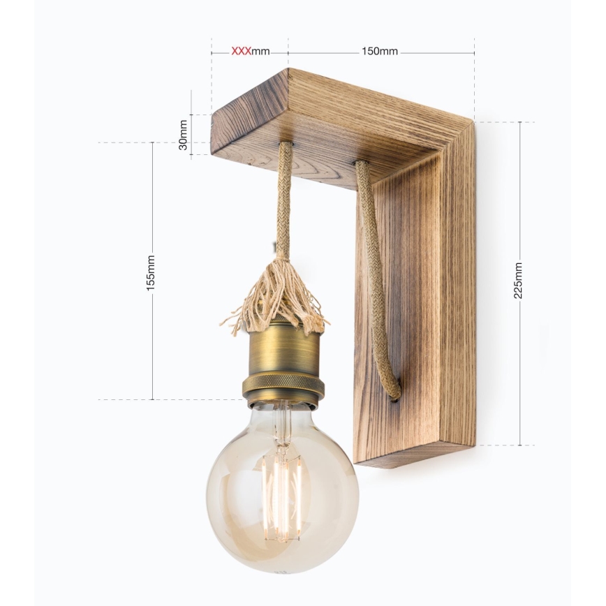 Sienas lampa BASSENA 1xE27/60W/230V