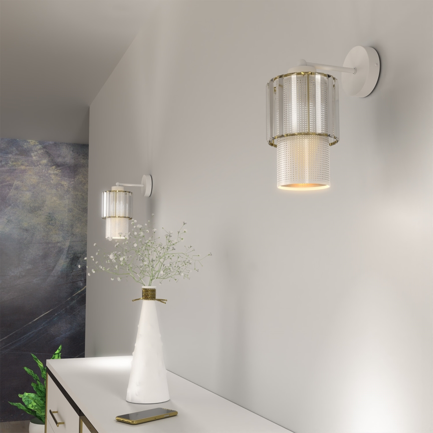 Sienas lampa BLANCO 1xE27/60W/230V balta