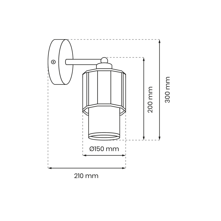 Sienas lampa BLANCO 1xE27/60W/230V balta
