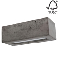 Sienas lampa BLOCK 1xE27/40W/230V betons - FSC sertifikāts