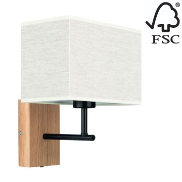 Sienas lampa BOHO 1xE27/25W/230V ozols – FSC sertificēts