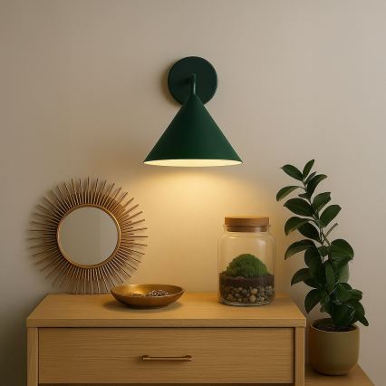 Sienas lampa CAPITAL 1xGX53/15W/230V zaļa