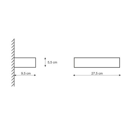 Sienas lampa CEGIELKA 1xE14/12W/230V ģipsis/balta