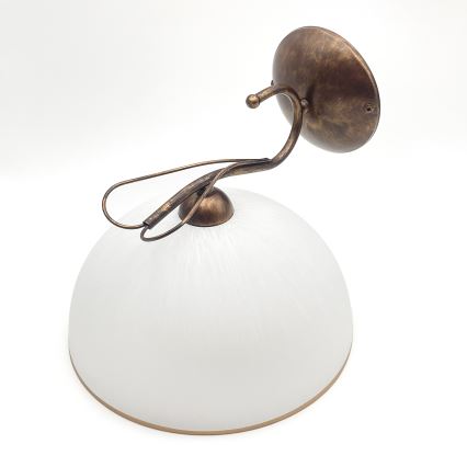 Sienas lampa COBRA 1xE27/60W/230V bronza/patīna