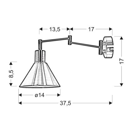 Sienas lampa COPENHAGEN 1xE14/40W/230V