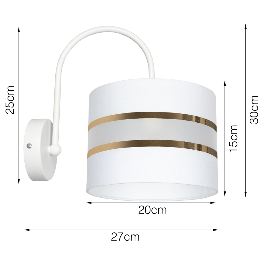 Sienas lampa CORAL 1xE27/60W/230V balta