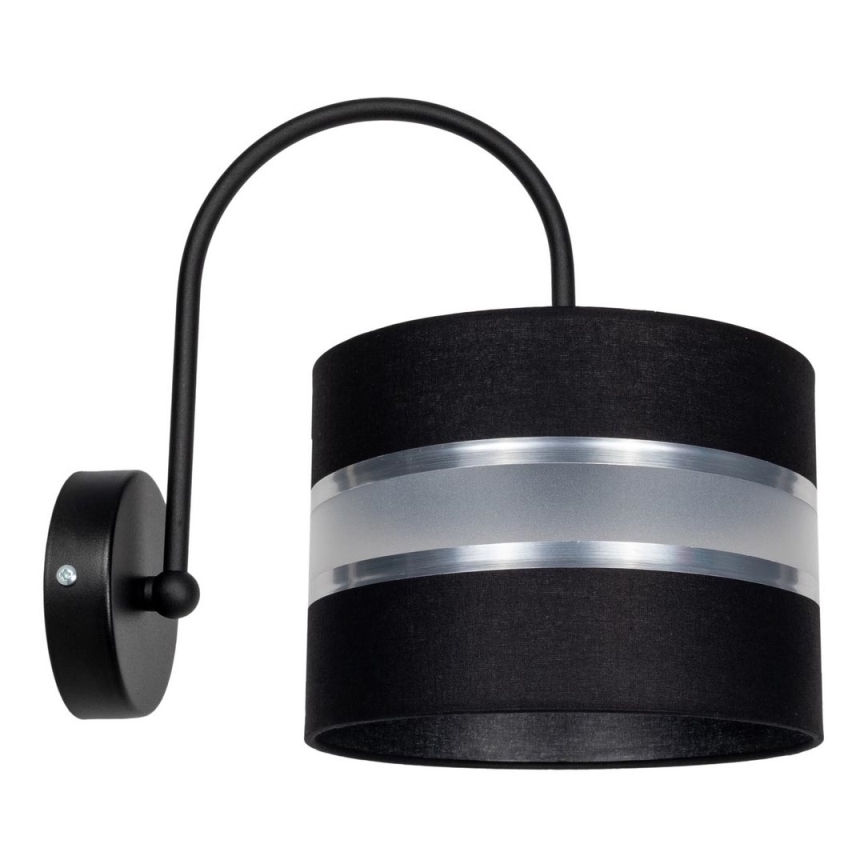 Sienas lampa CORAL 1xE27/60W/230V melna