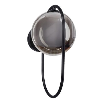 Sienas lampa CORDEL 1xG9/28W/230V melna/dūmakains melna