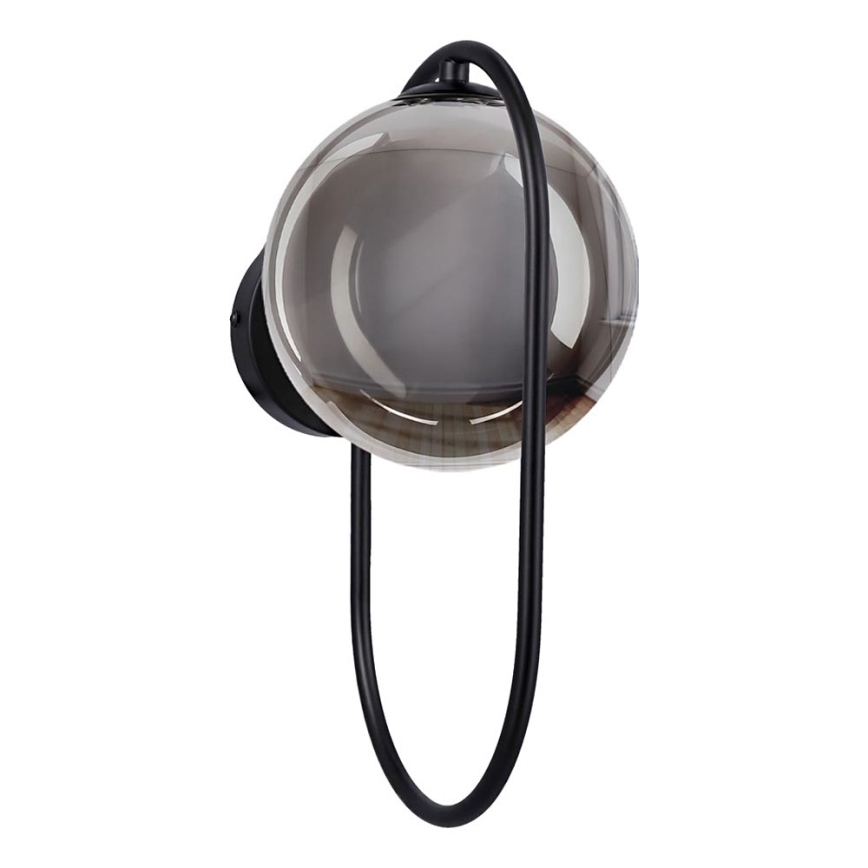 Sienas lampa CORDEL 1xG9/28W/230V melna/dūmakains melna