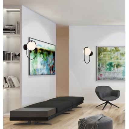 Sienas lampa CORDEL 1xG9/28W/230V melna