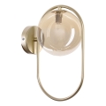 Sienas lampa CORDEL 1xG9/28W/230V misiņš/dūmakains bēša