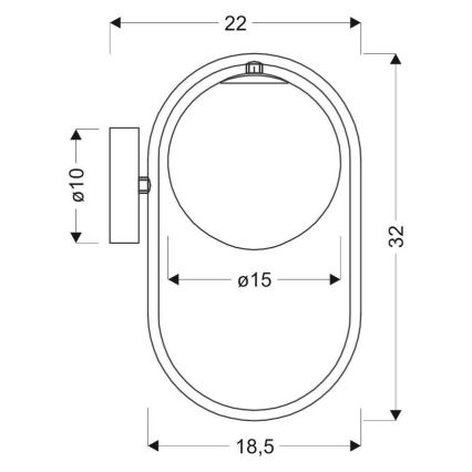 Sienas lampa CORDEL 1xG9/28W/230V spīdīgi hromēts
