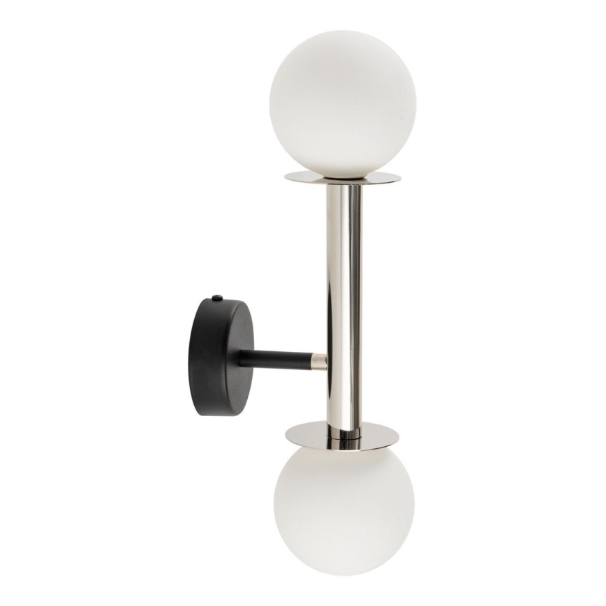 Sienas lampa DAISY 2xG9/12W/230V spīdīgi hromēts/melna/balta
