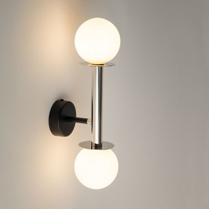 Sienas lampa DAISY 2xG9/12W/230V spīdīgi hromēts/melna/balta