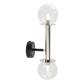 Sienas lampa DAISY 2xG9/12W/230V spīdīgi hromēts/melna/caurspīdīga