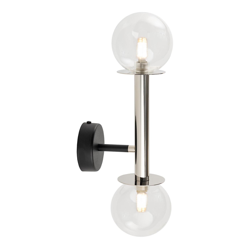 Sienas lampa DAISY 2xG9/12W/230V spīdīgi hromēts/melna/caurspīdīga