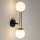 Sienas lampa DAISY 2xG9/12W/230V zelta/melna/balta