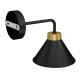 Sienas lampa DEMET 1xE27/60W/230V melna/zelta