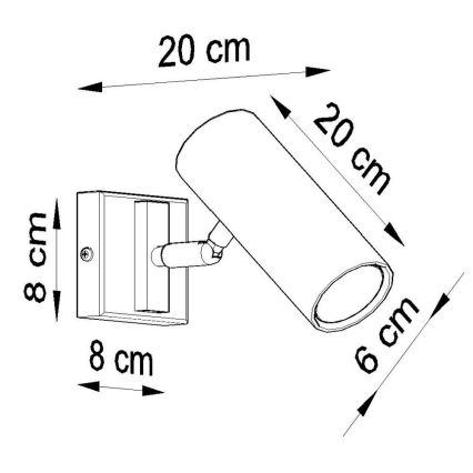 Sienas lampa DIREZIONE 1xGU10/40W/230V melns