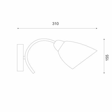Sienas lampa DONNA 1xE27/60W/230V niķelis