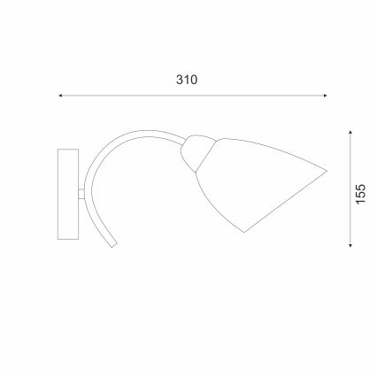 Sienas lampa DONNA 1xE27/60W/230V patina