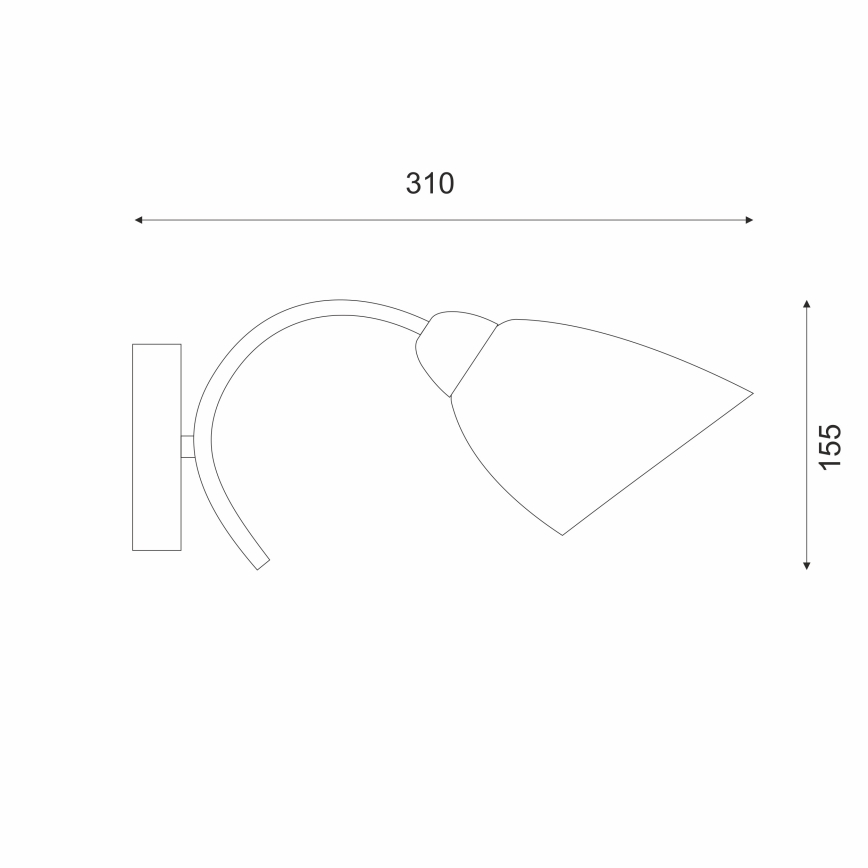 Sienas lampa DONNA 1xE27/60W/230V patina