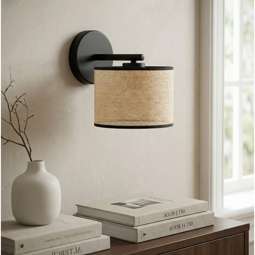 Sienas lampa ECO 1xE27/15W/230V bēša/ratāns