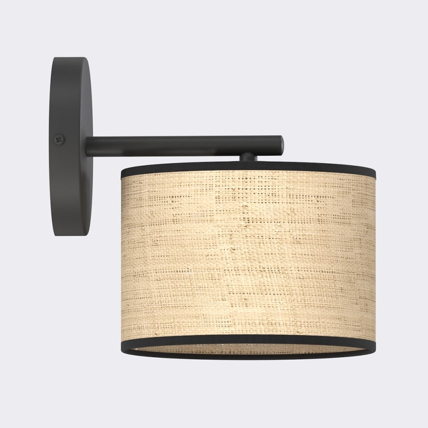 Sienas lampa ECO 1xE27/15W/230V bēša/ratāns