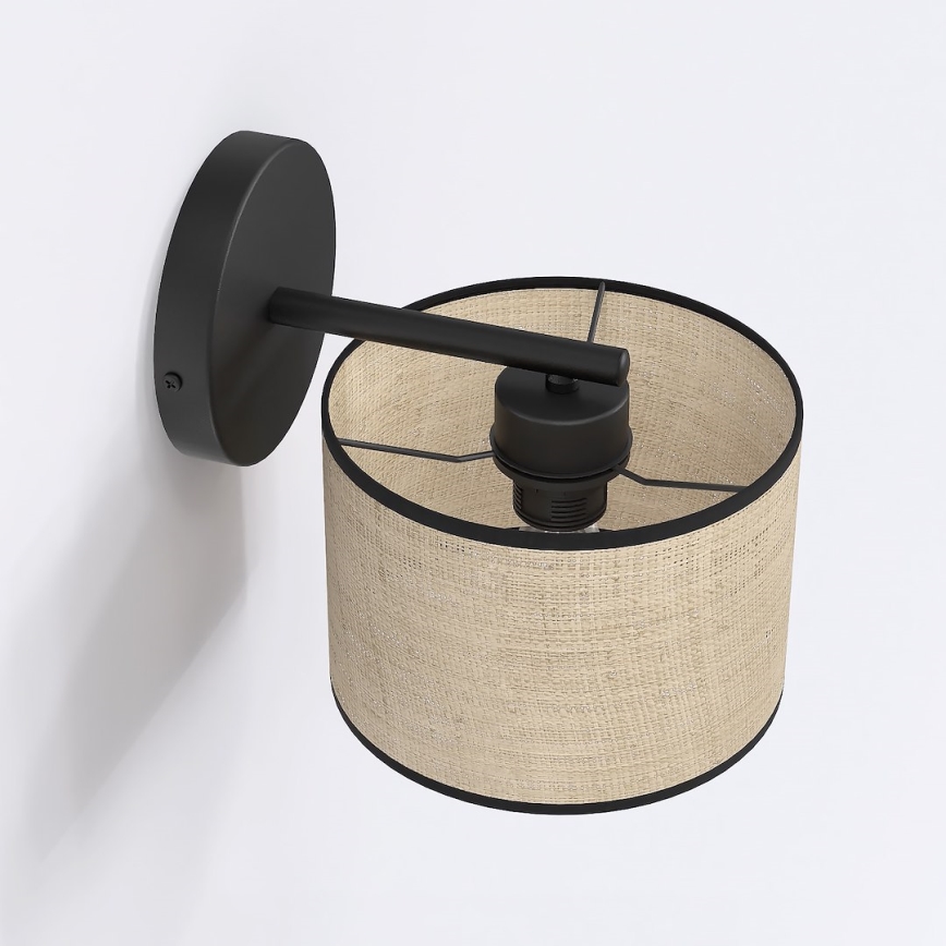 Sienas lampa ECO 1xE27/15W/230V bēša/ratāns