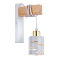 Sienas lampa ELEN 1xE27/35W/230V balta/zelta/brūna