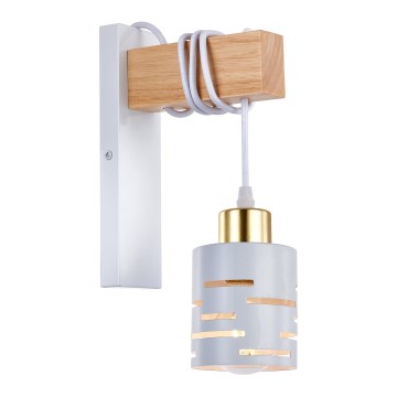 Sienas lampa ELEN 1xE27/35W/230V balta/zelta/brūna
