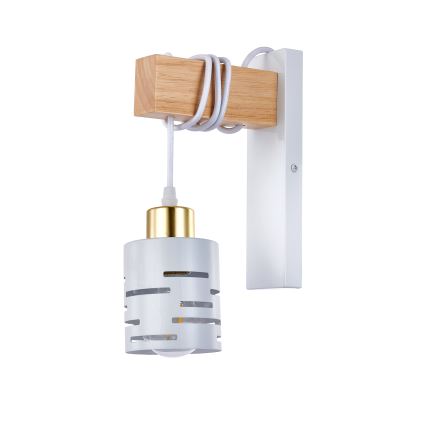 Sienas lampa ELEN 1xE27/35W/230V balta/zelta/brūna