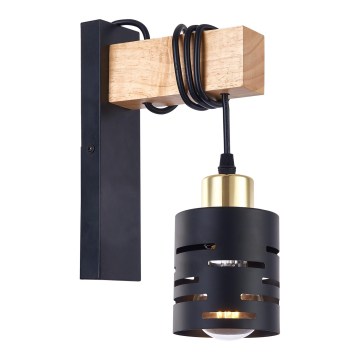 Sienas lampa ELEN 1xE27/35W/230V melna/zelta/brūna