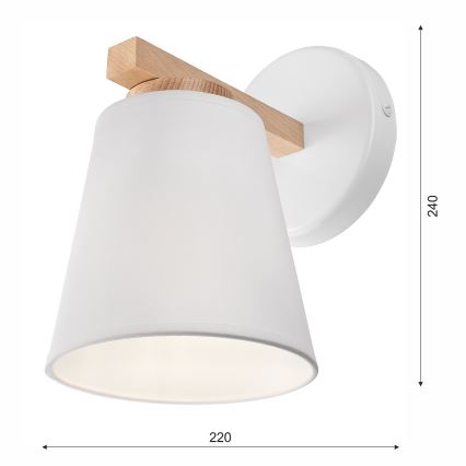 Sienas lampa ELLIE 1xE27/60W/230V dižskābardis