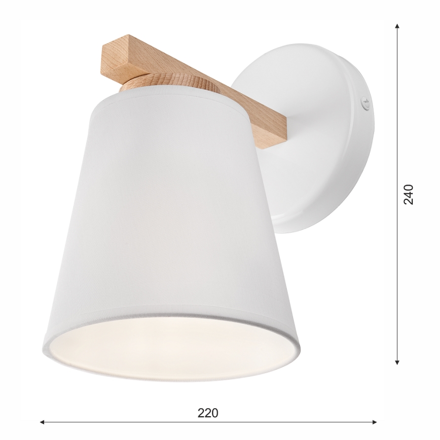 Sienas lampa ELLIE 1xE27/60W/230V dižskābardis