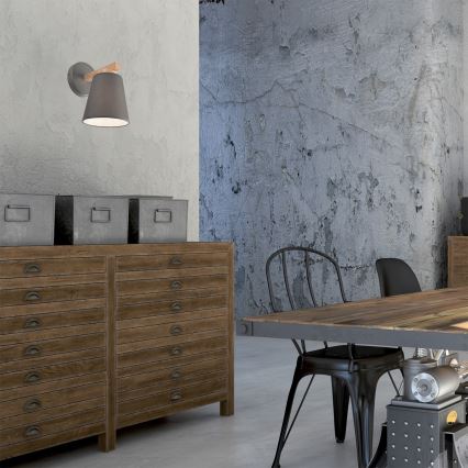 Sienas lampa ELLIE 1xE27/60W/230V dižskābardis