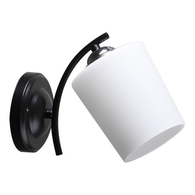 Sienas lampa ESNYR 1xE27/40W/230V melna/balta