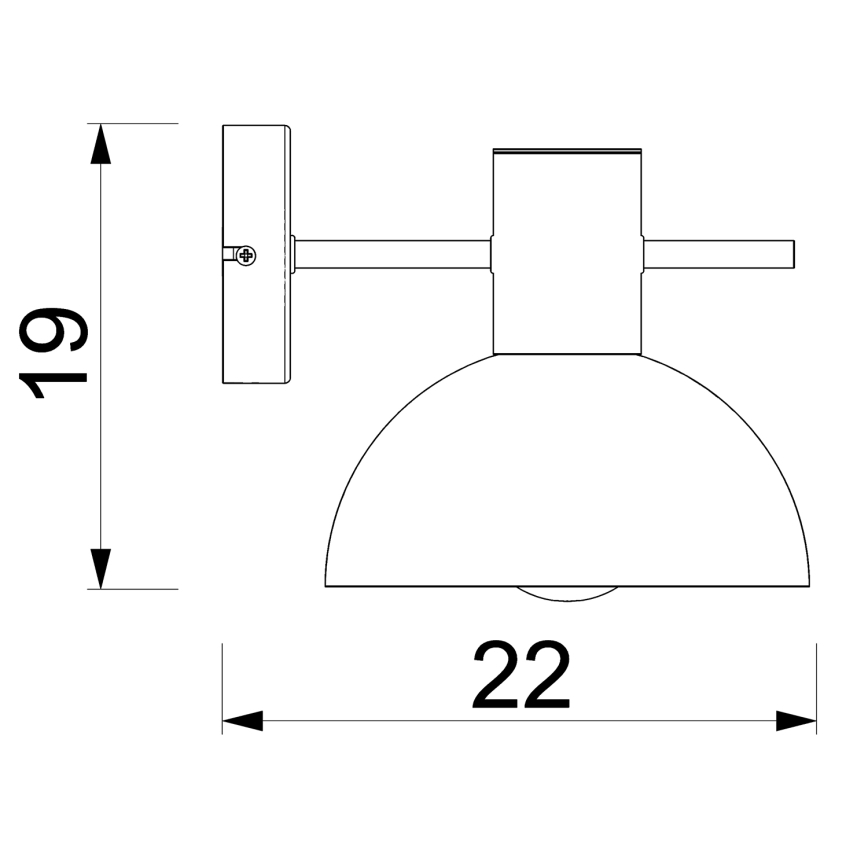 Sienas lampa ESTATE MINI 1xE27/15W/230V zila