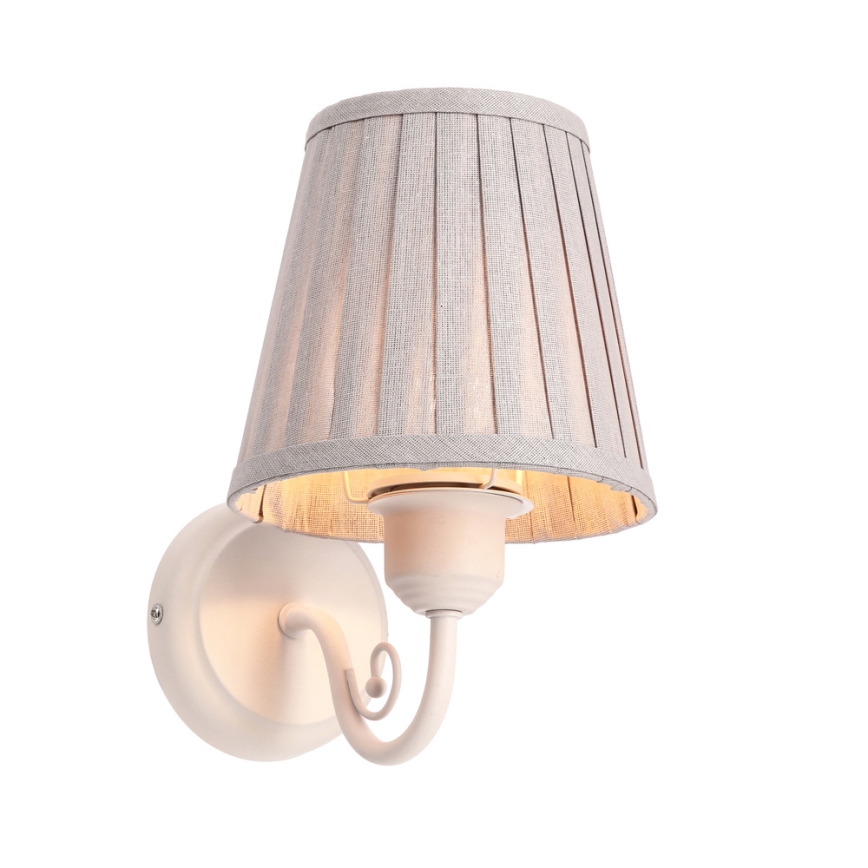 Sienas lampa FIREZ 1xE27/40W/230V balta/pelēka