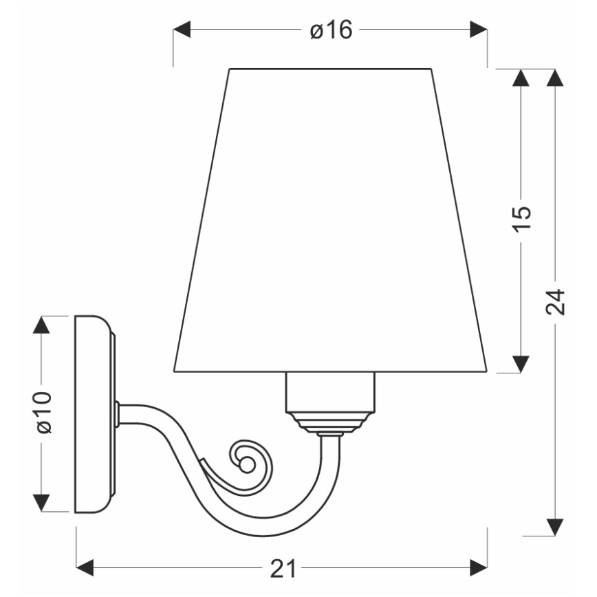 Sienas lampa FIREZ 1xE27/40W/230V balta/pelēka