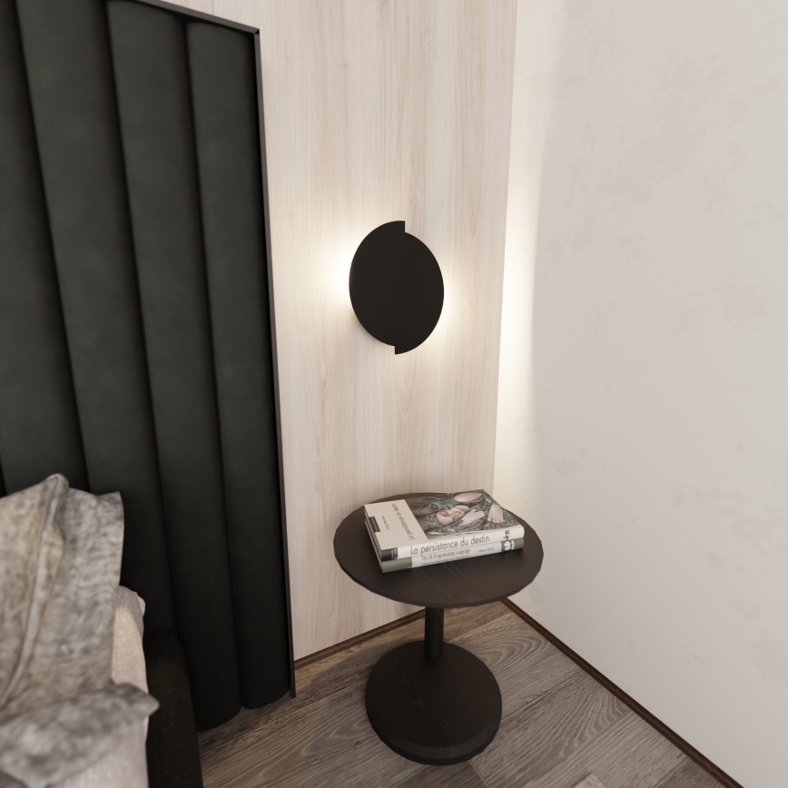 Sienas lampa FORM 1xG9/8W/230V melna
