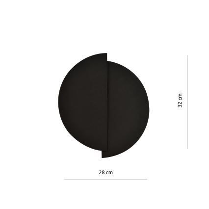 Sienas lampa FORM 1xG9/8W/230V melna