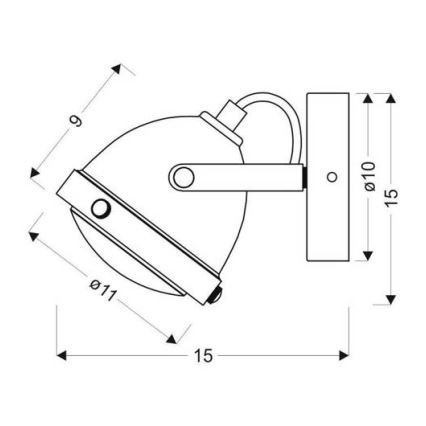 Sienas lampa FRODO 1xGU10/40W/230V