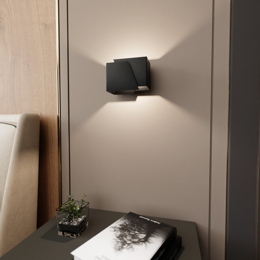 Sienas lampa FROST 1xG9/8W/230V melna